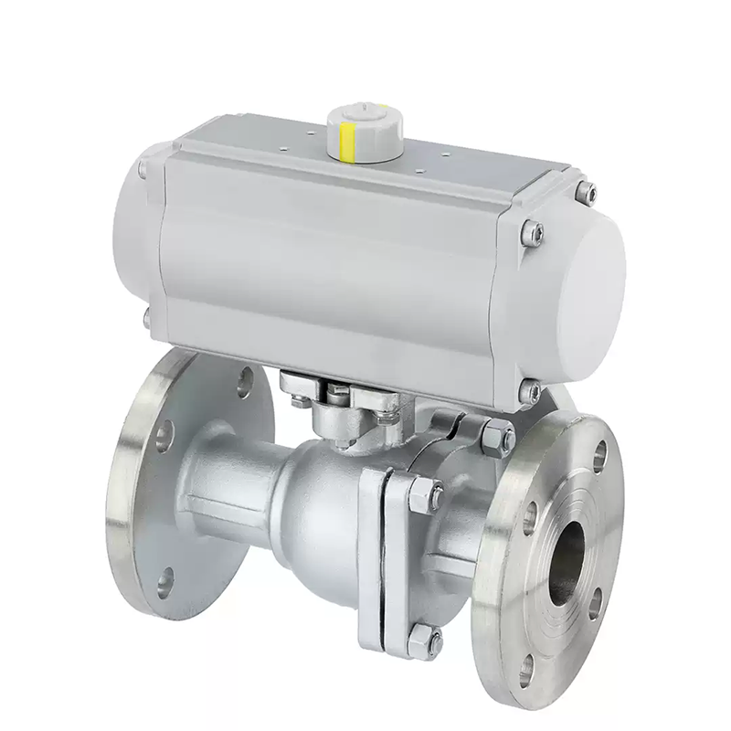 Stainless Steel Pneumatic Flanged 3-way Ball valve